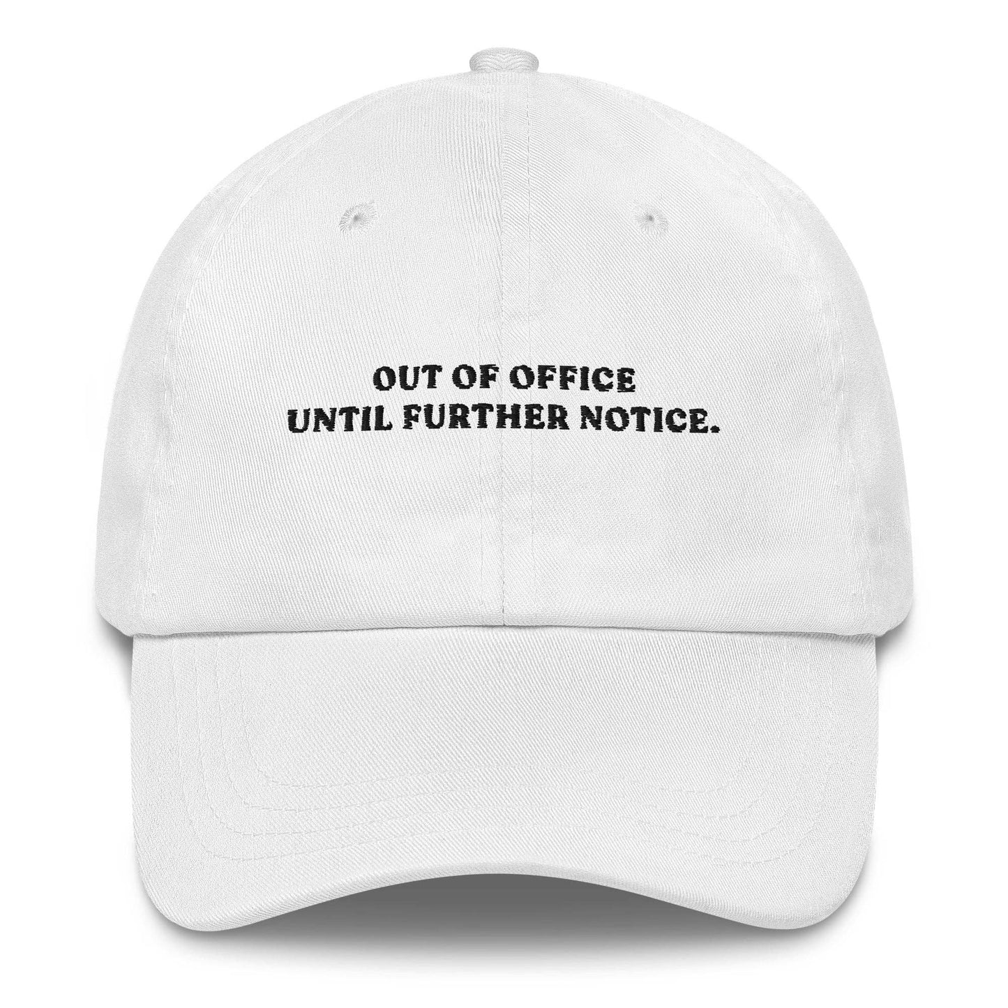 Cappellino baseball ricamato "Out of Office"
