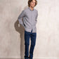 Camicia da uomo in cotone misto a microquadri