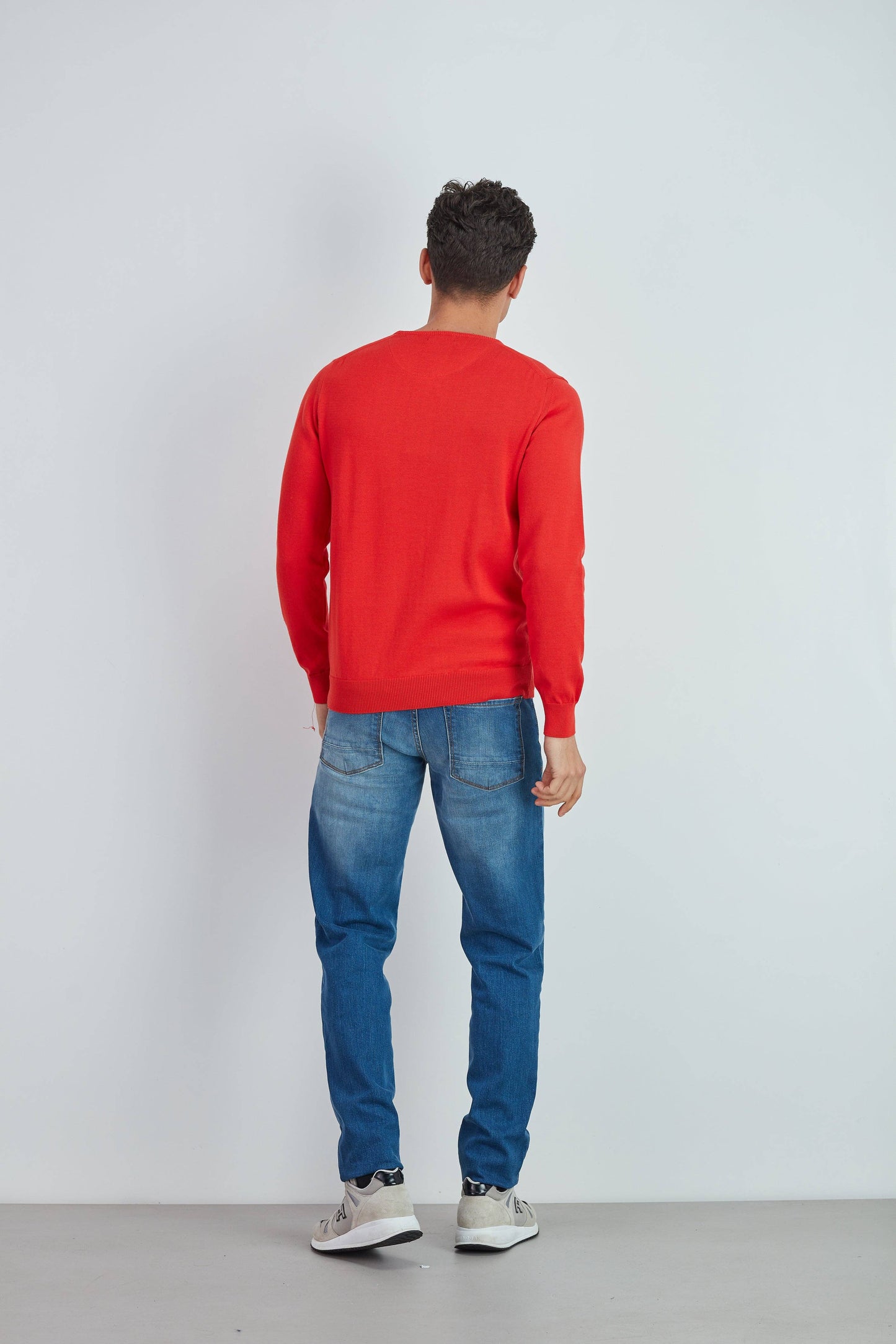 Maglione girocollo in cotone da uomo