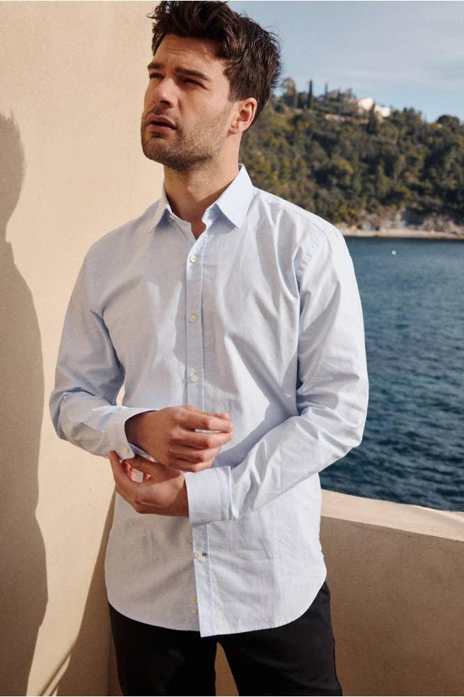 Camicia uomo Torneo Greta Sky in cotone biologico