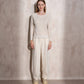 Maglione girocollo in lurex da donna