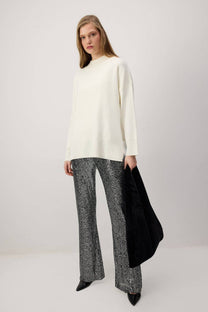 Pantaloni a gamba larga con paillettes