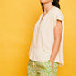 Camicia Benidorm beige a maniche corte