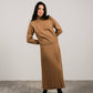Maglione dolcevita corto in misto cashmere con polsini risvoltati