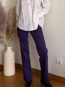 Pantaloni in twill elasticizzato a vestibilità comoda