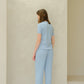 T-shirt in maglia di cotone premium a girocollo