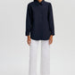 Camicia con maniche plissettate
