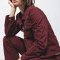 Giacca di jeans in cotone bordeaux