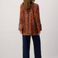 Camicia lunga in raso fantasia floreale