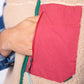 Gilet sherpa unisex con zip beige e bordeaux