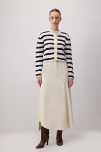 Cardigan in maglia a righe