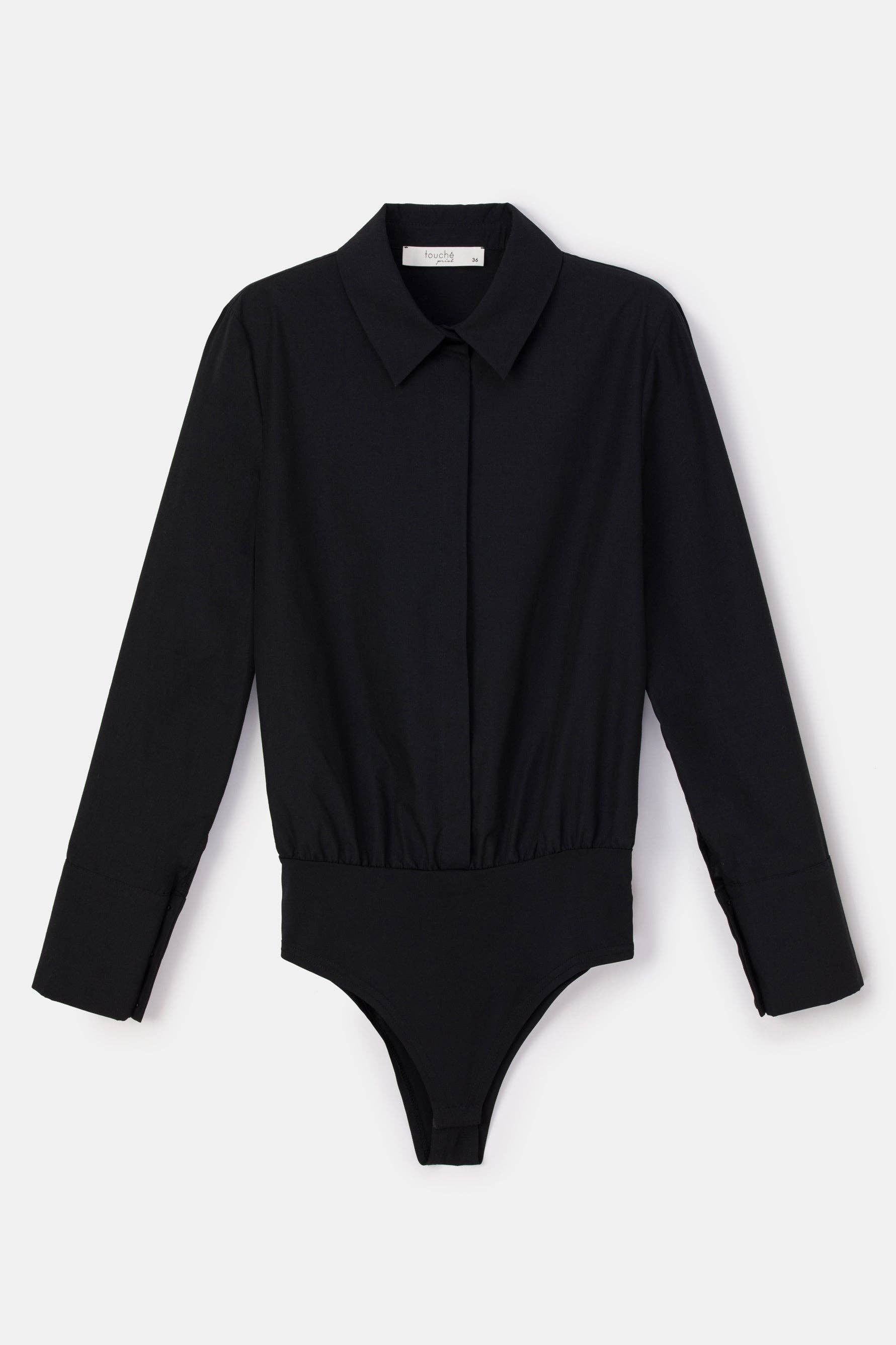 Body camicia nero con antiscivolo