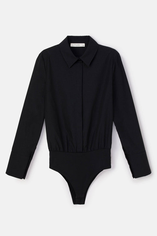 Body camicia nero con antiscivolo
