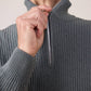 Maglione Strada verde con collo alto e zip