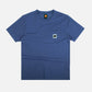 T-shirt in cotone biologico tinta in pigmento blu acqua profonda