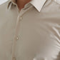 Camicia beige comfort fit da uomo