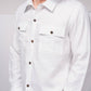 Camicia uomo in misto lino con doppie tasche