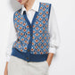 Gilet in maglia con motivo geometrico