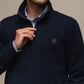 Polo uomo in felpa mezza zip