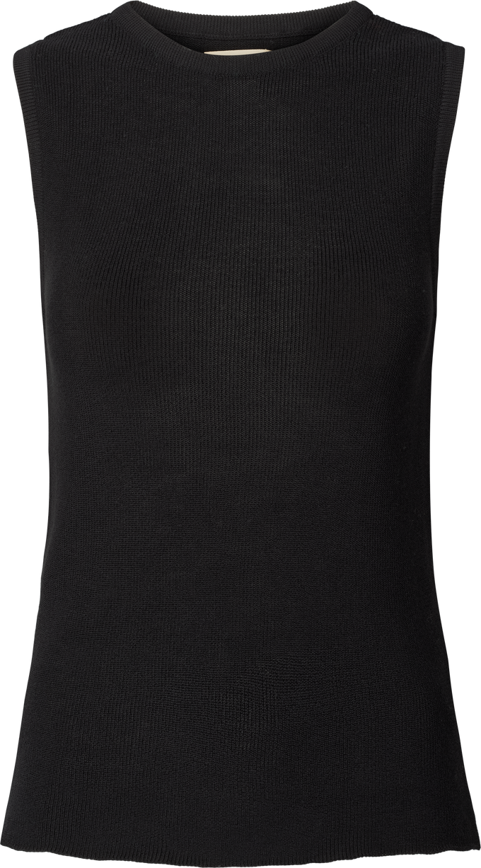 Top a maglia Sofie in cotone biologico nero