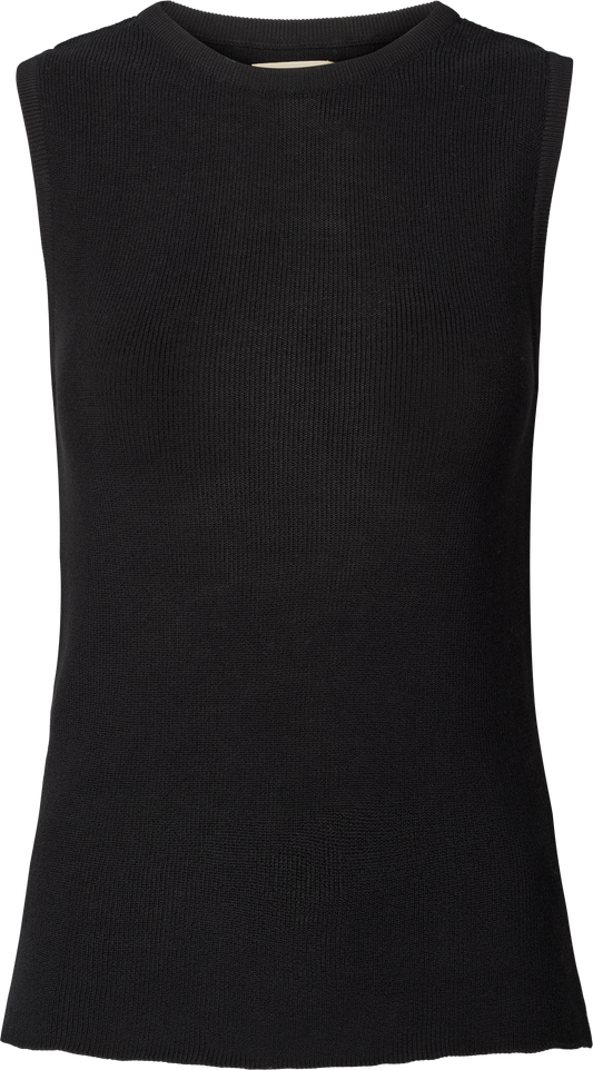 Top a maglia Sofie in cotone biologico nero