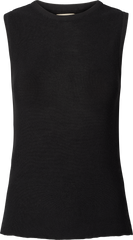 Top a maglia Sofie in cotone biologico nero