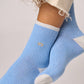 Calzini glitterati vintage in cotone pettinato blu