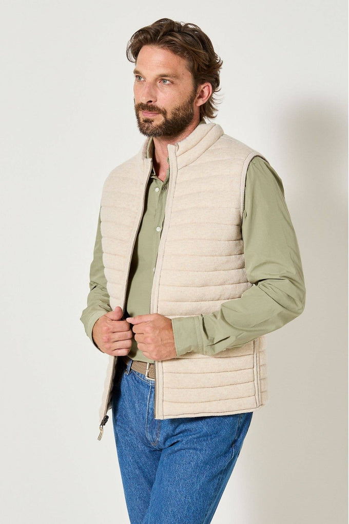 Gilet Imbottito Reversibile Uomo Beige
