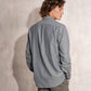 Camicia da uomo in cotone misto a microquadri