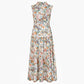 Abito lungo Felicity ecru a fantasia floreale