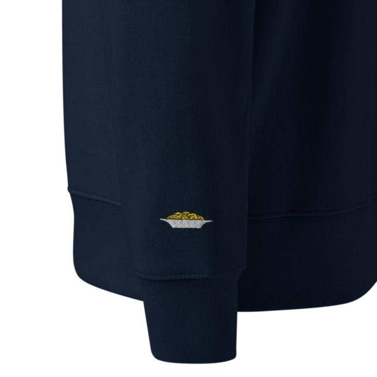 Felpa organica unisex “More Pasta Less Drama” ricamata