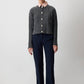 Cardigan in maglia a trecce antracite