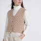 Gilet in maglia jacquard con bottoni