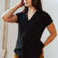 Camicia Innes nera a maniche corte