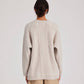 Cardigan Clara in lana d’agnello biologica color Fossil