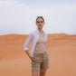 Camicia Oxford bianca antimacchia in cotone