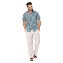 Camicia estiva boho in voile di cotone a maniche corte