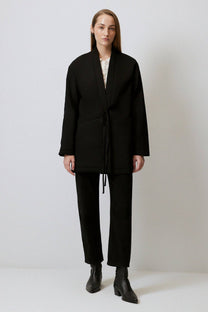 Cappotto in gabardine di cotone con tasche ampie