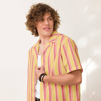 Camicia da piscina unisex a righe pesca