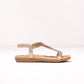 Sandali flat scintillanti con cinturini