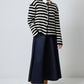 Cardigan in maglia a righe con bottoni dorati