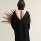 Abito reversibile in lana Merino con scollo a V