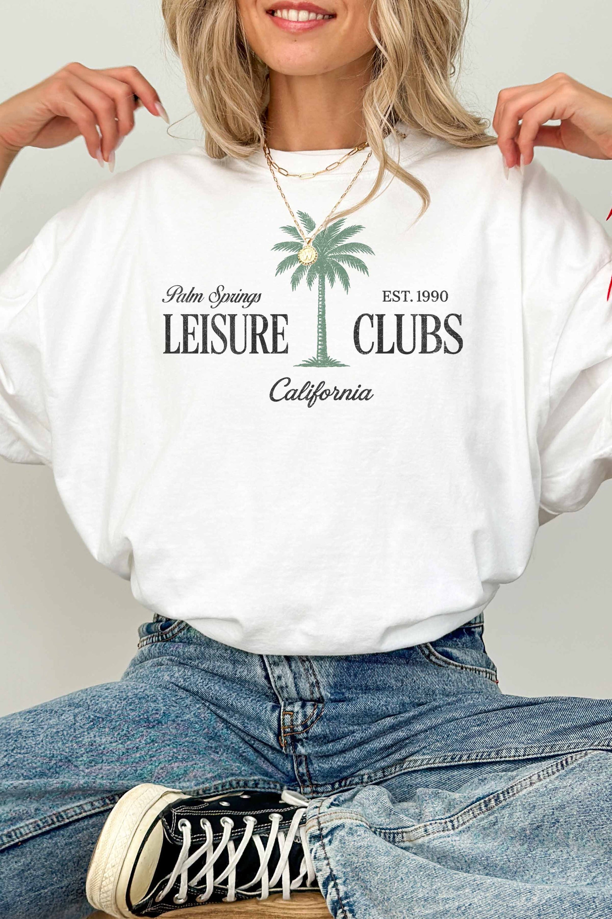 T-shirt oversize grafica Leisure Clubs