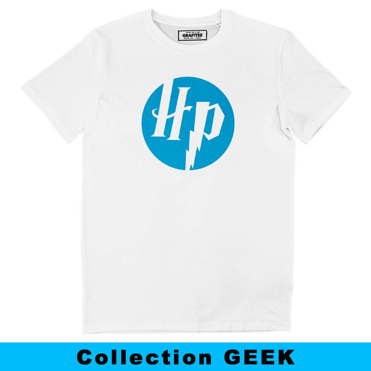 T-shirt unisex Hewlett-Potter in cotone biologico con stampa logo mashup