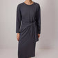 Vestito midi con nodo frontale