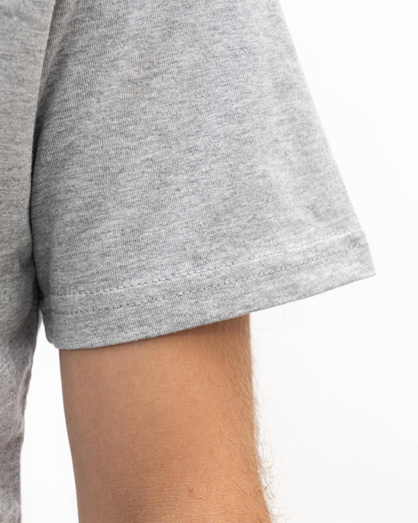 T-shirt unisex in cotone biologico grigio mélange con stampa 1 Franco