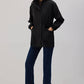 Giacca nera con zip e collo alto