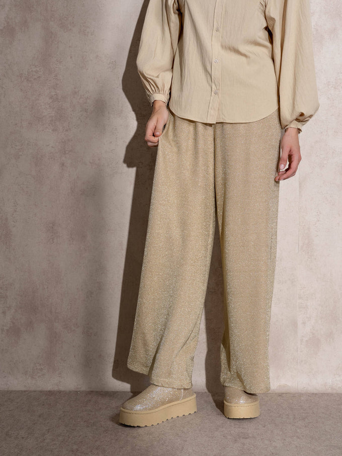 Pantaloni palazzo in lurex
