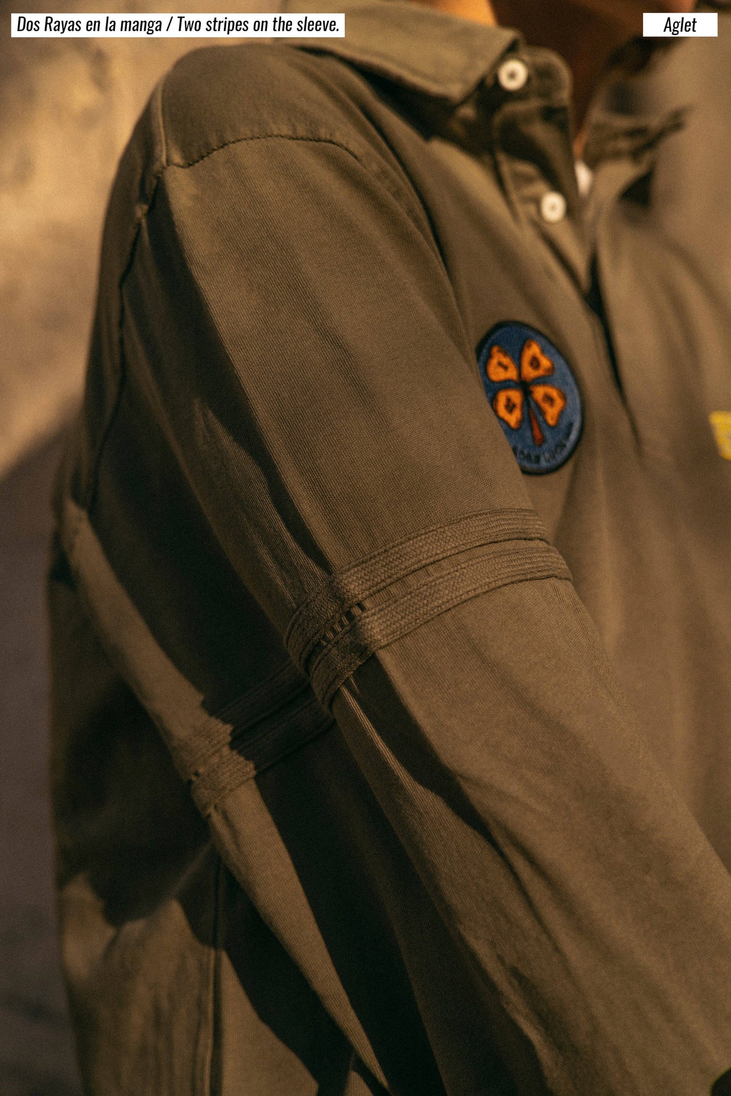 Polo a manica lunga con patch