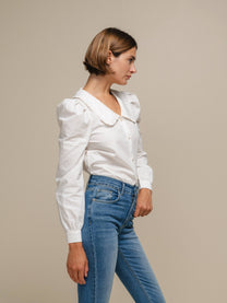 Camicia in cotone 100% con colletto maxi